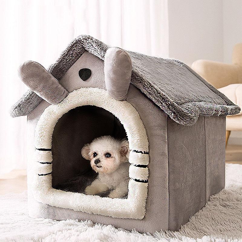 Kennel House Type Four-season Universal Small Dog Teddy Fight Removable Dog House Cat Nest Bed Spring and Autumn Pet Supplies