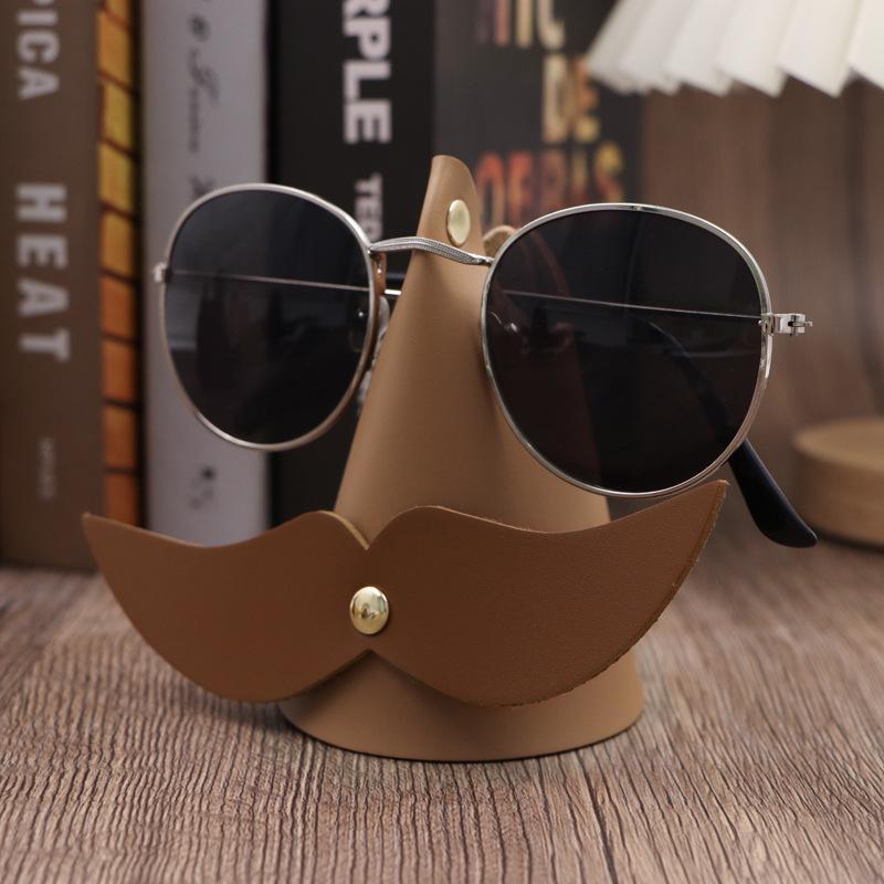 

Держатель для очков в форме бороды: Уникальный декор для домашнего и офисного стола и демонстрация ювелирных изделий светло-коричневого