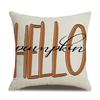 Thanksgiving Linen Pillowcase Autumn Pumpkin Print Pillow Cushion Cover