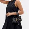 Vintage Rivet Black Decoration PU Leather Retro Street Motorcycle Bag Mini Shoulder Crossbody Bag Y2K Style  Girl Handbag