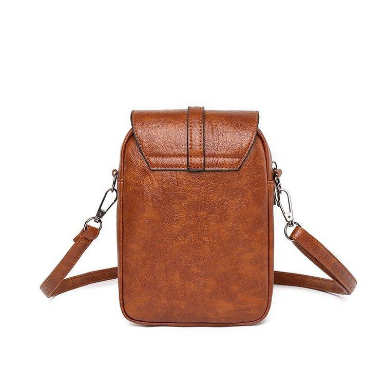 Women Crossbody Bag Mobile Phone Bag Leather Cross-body Card Wallet Pouch Travel Handbag Mini Wallet Shoulder Purse D2K0