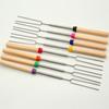 8pcs Marshmallow Roasting Sticks with Wooden Handle Extendable Barbecue Forks Skewers for Camping Picnic Backyard Party