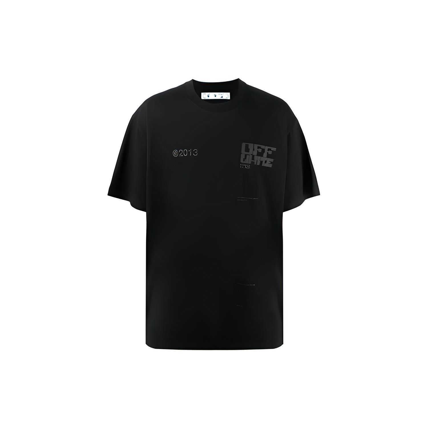 

Off-White Tech Marker футболка с короткими рукавами, черные/белые мужские топы OMAA038S21JER0081010 S