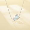 2024 New Rose Design Pendant Necklace 50cm Natural Sky Blue Topaz Gemstone Fine Jewelry for Girls Daughter Nice Birthday Party Gift