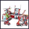 City Fire Station 758pcs Building Blocks Model Truck Helicopters Firefighter Moc Bricks City Educational Toys For Children Gifts