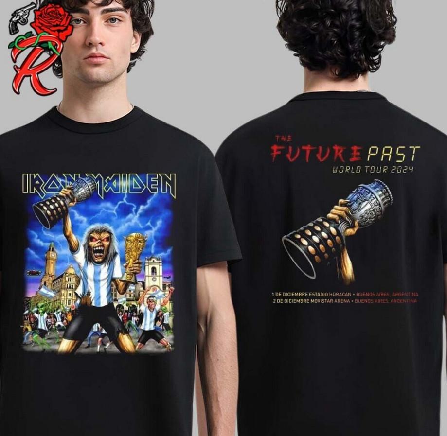 Iron Maiden Future Past World Tour 2024 T-Shirt – Argentina December 1 & 2 Conce