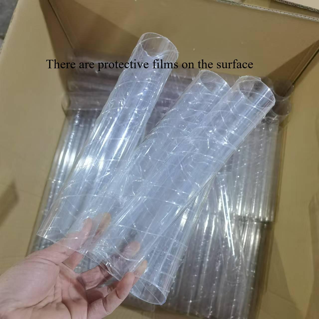 Taper Candle Hurricane Acrylic Cylinder Candle Holder for Taper Candles, Plastic Hurricane Taper Candle Holder Clear Tubecandles 5cm X 25cm&10pcs