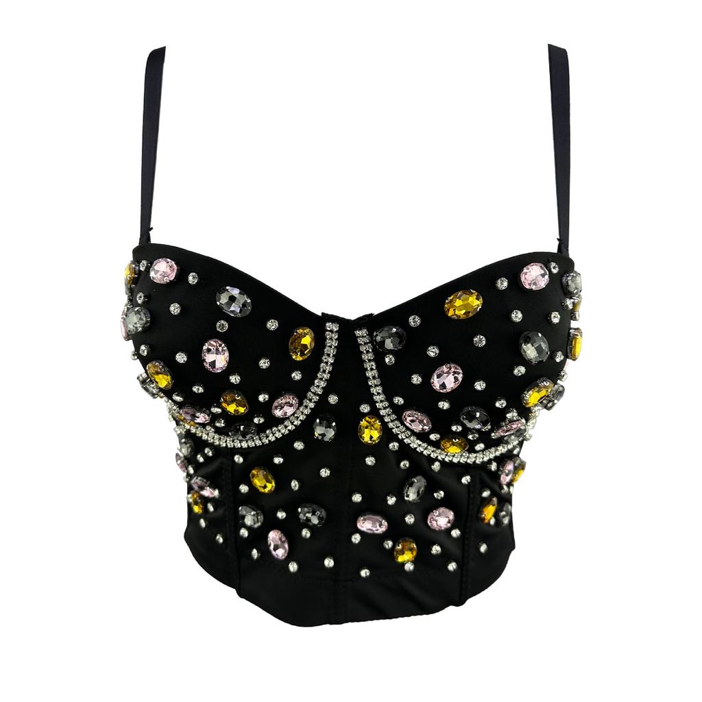 Sleeveless Ultra-short Vest Solid-color Waistcoat Sexy Inner or Outer Wear Celebrity-style Top Trendy Layering Piece Sexy Look Chic Waistcoat