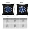 Emt Star Of Life  Square Pillowcase Pillow Cover Cushion Throw Pillow for Home Sofa Living Room