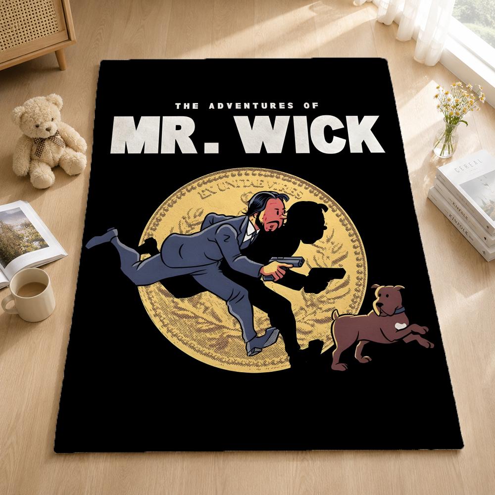 Movie J-John Wick Throw Blankets Soft Warm Flannel Blanket Bedding for Bed Living room Home Sofa 75x90cm