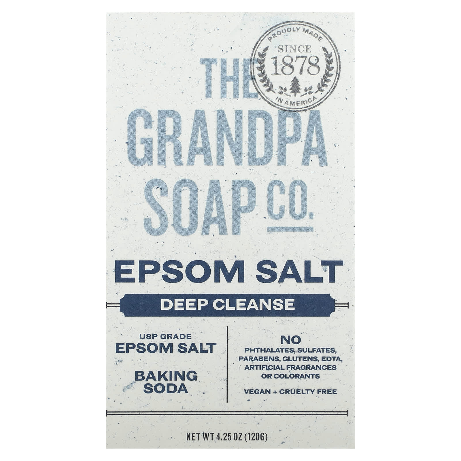 The Grandpa Soap Co., Мыло для лица и тела, Эпсомская соль, 4,25 унции (120 г)