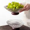 Luxury Glass Fruit Bowl for Coffee Table: High-End Reception Tray for Snacks, Nuts, and Dried Fruits.