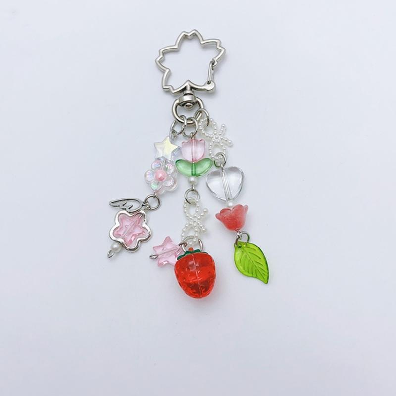 Colorful Phone Chain Handmade Phone Jewelry Trendy Bag Pendant Bag Charm Phone Lanyard Perfect Gift for Woman Girls