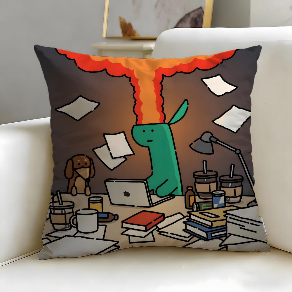 popular cartoon JOGUMAN Cushion Cover Soft & Easy-Wash Pillow Case – Versatile for Couch, Bed, Travel and Office