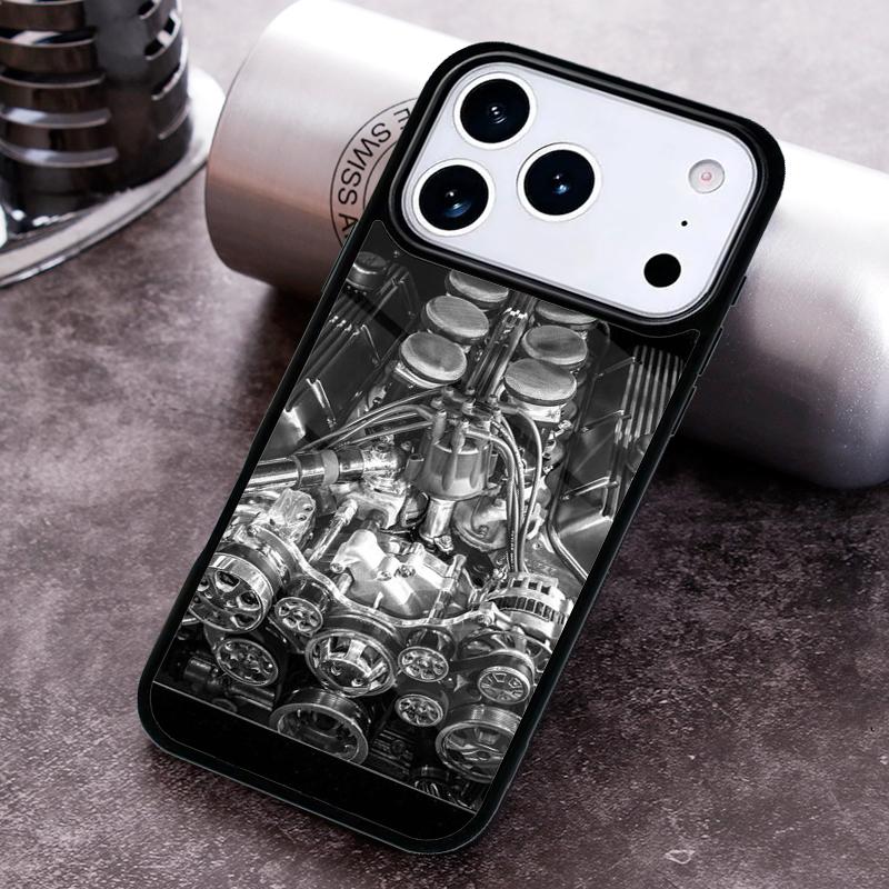 Awesome Car Engine Phone Case For iPhone 17 16 15 14 13 12 11 Pro Max Plus 17Air Soft Silicone Cover