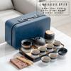 Travel Tea Set, Tea Tray, Household Kung Fu Teacup, Outdoor Portable Teapot, Ceramic Business Gift.