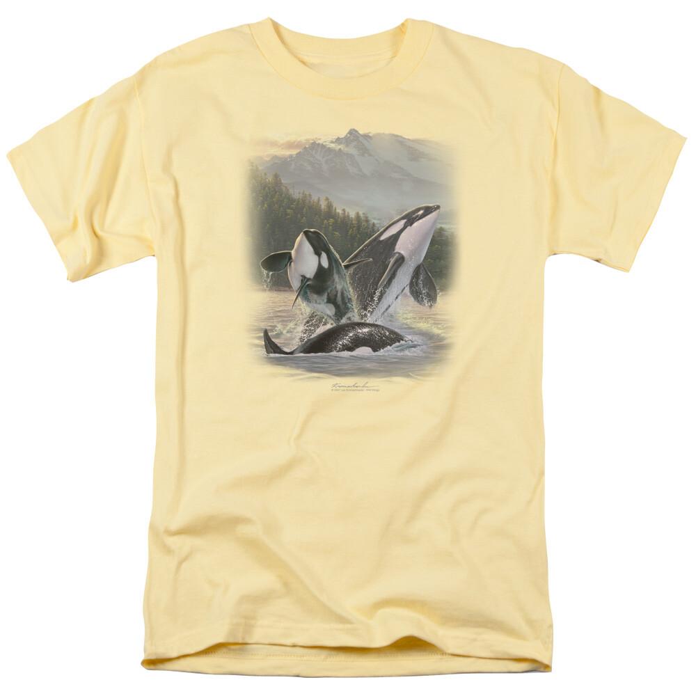 Wild Wings Breaching Orcas T-Shirt XXXL