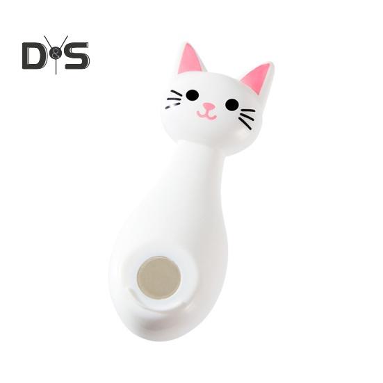 

Магнитный держатель пульта дистанционного управления, не требующий сверления, простой в установке, универсальный, милый держатель для пульта дистанционного управления с кошкой, настенный органайзер белый