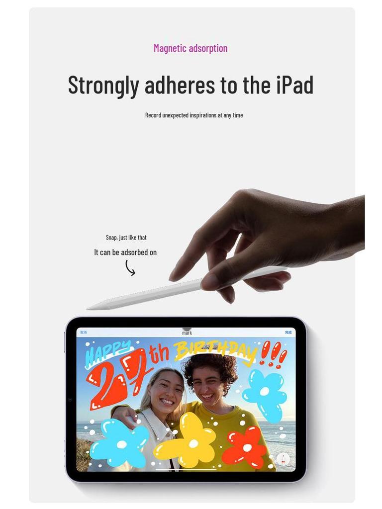 Magnetic Capacitive Stylus - Apple Pencil Alternative, Compatible for iPad Handwriting