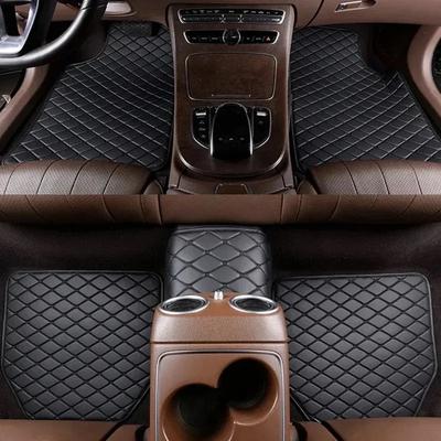 Universal 5 PCS Car Floor Mats PU Leather Waterproof Auto Foot Pad Protector Carpet Front and Rear Mats Set Auto Accessories