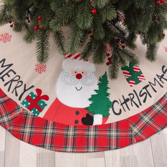 120cm Beautiful Christmas Tree Prop Skirt Soft Anti-fade Festival
