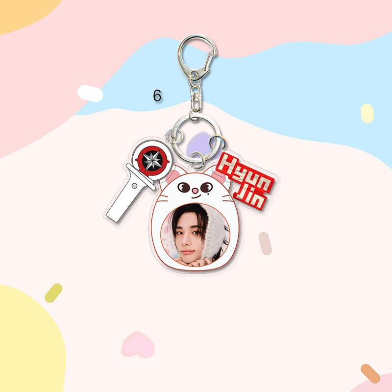 1pc Stray Kids Keychain Cute Cartoon Figure, Bang Chan Lee Know Changbin Hyunjin Han Felix Seungmin I.N Animal Onesie Pajamas Keyring, STAY Fans Gift