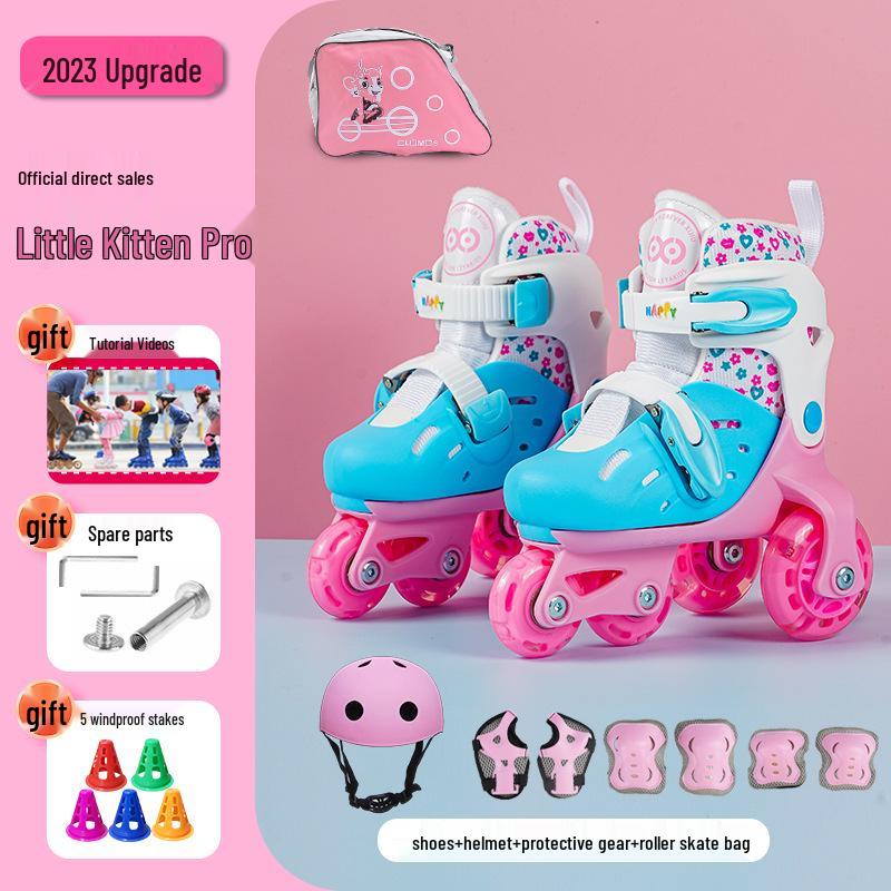 

Регулируемые роликовые коньки с подсветкой для детей Size S (Suitable for 28-33, Age 4-8) 31-34#