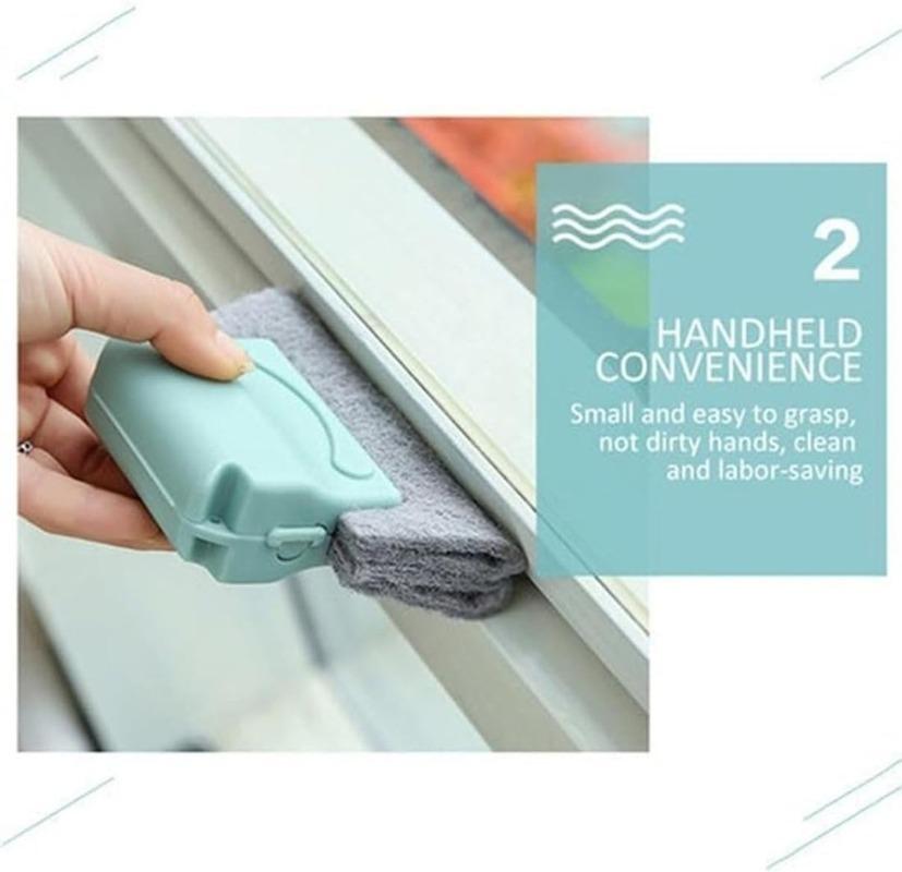 Magic Window Groove Cleaning Brush New Set of Window Grooves or Sliding Door Cleaning Tools for Sliding Door, Threshold, Tile Lines (Grey)