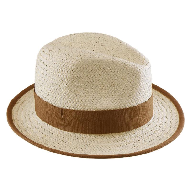 Eay Papyrus Hand-Woven Panama Straw Hat Fine Papyrus Jazz Hat Top Hat