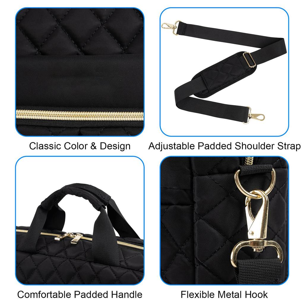 Elegante Dames Laptop Draagtas – 15.6" Waterdichte Zakelijke Schoudertas & Aktetas met Multi-Pocket Organizer