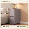 Solid Wood Ultra-Narrow Nightstand Minimalist Modern Super-Narrow Gap Cabinet Cream Style Small Storage Furniture 2026 New Desig