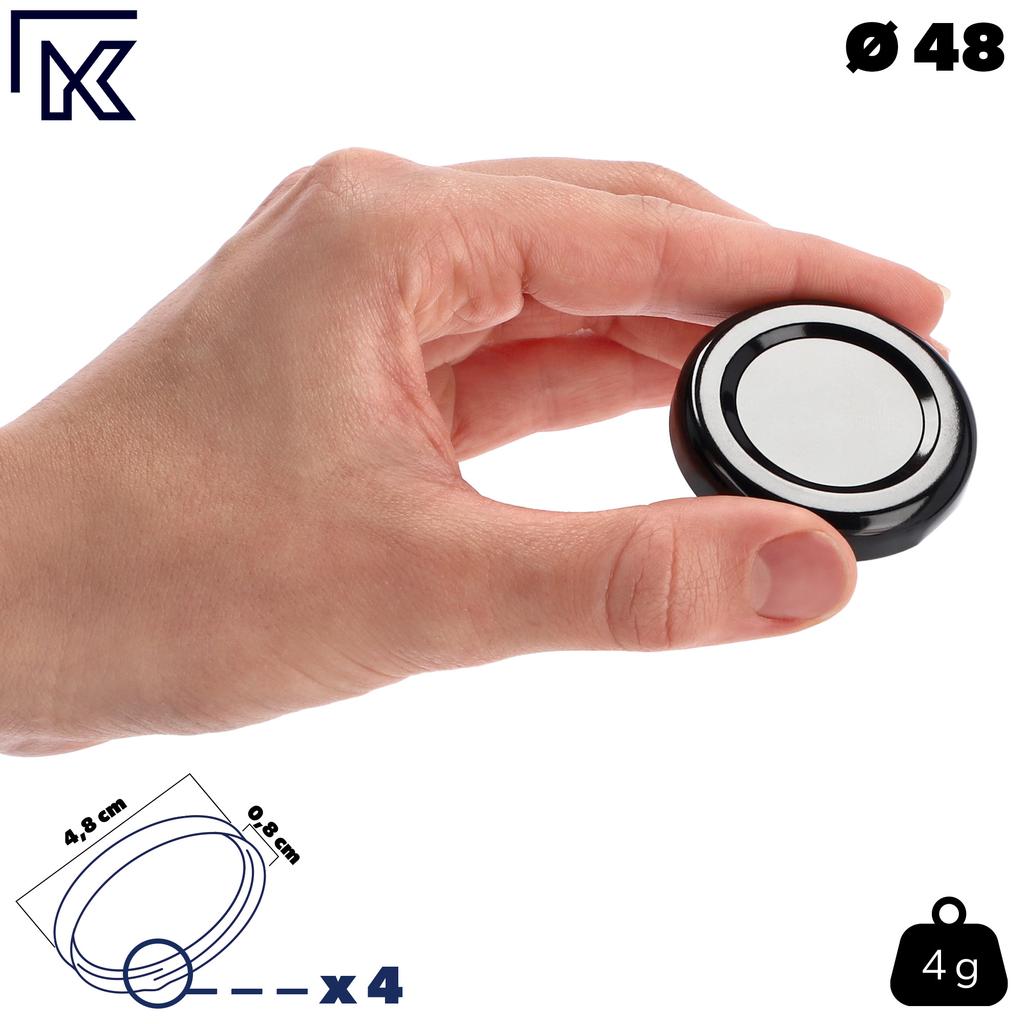 KADAX Schraubdeckel für Gläser Deckel Gläser Deckel fi48 10 Stück 4-Laschen