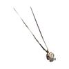 Elegant S925 Sterling Silver Chinese Fu Pendant Clavicle Necklace for Women - Double-Sided Light Luxury Accessory