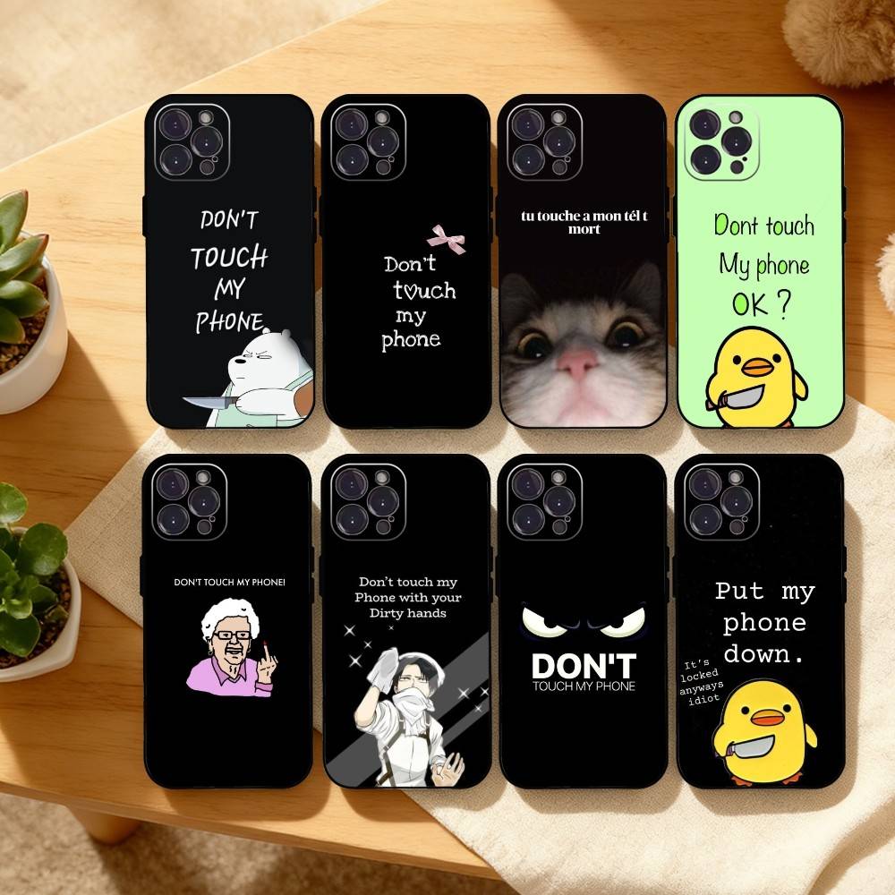 D-Nicht T-Berühren Meine Handyhülle Für iPhone17,16,15,14,13,12,Plus,Pro Max, 5G Andere Weiche Schwarze Hülle
