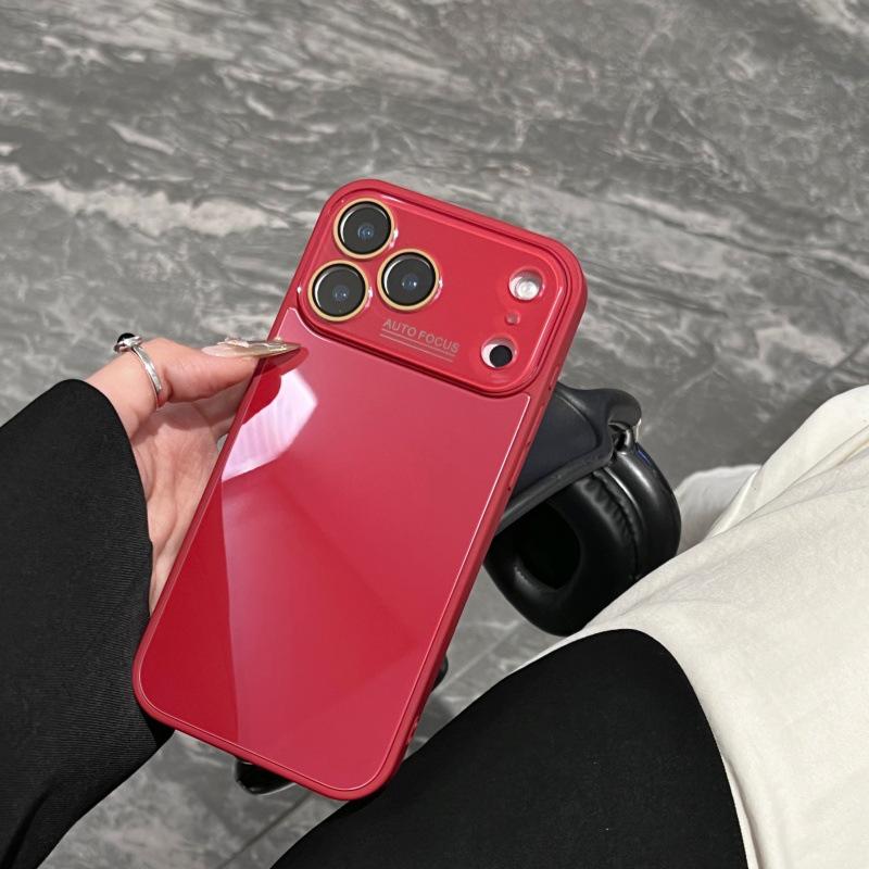 Ice Feel Glass Case for iPhone 17 Pro Max with Full Lens Protection & Advanced Anti-Drop Cover
