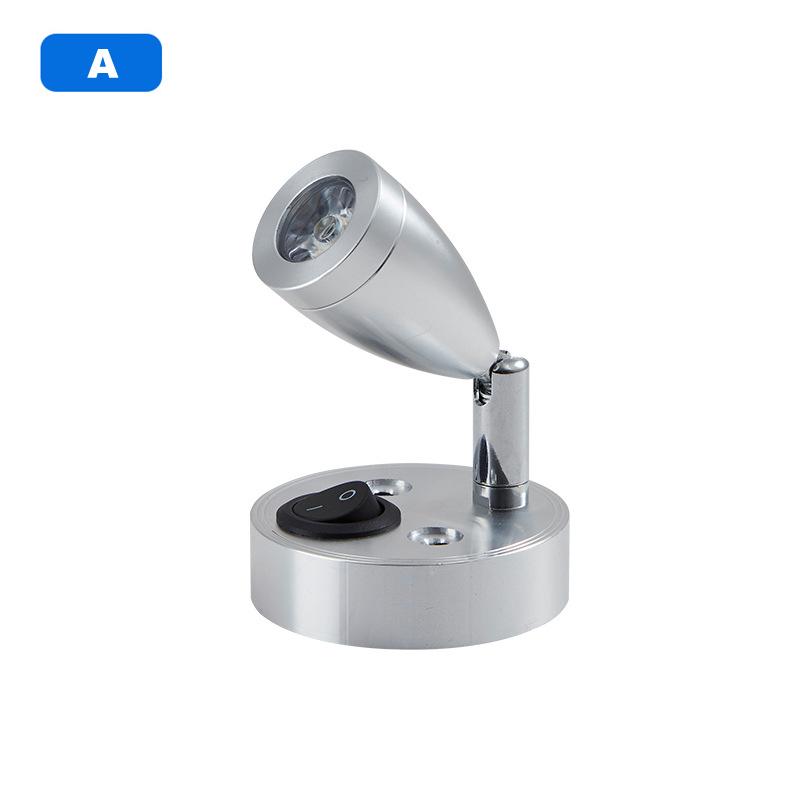 Lumină LED Spot de Lectură DC12V RV Barcă Rulotă Camping Remorcă Noptieră 3W Aluminiu Spot Reglabil Iluminat Interior Cu Comutator