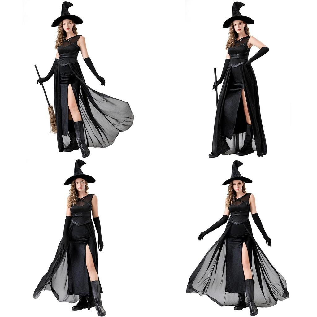 Halloween Wiccan Attire For Women With Stage Ready Polyester Fabric For Costume Party Night