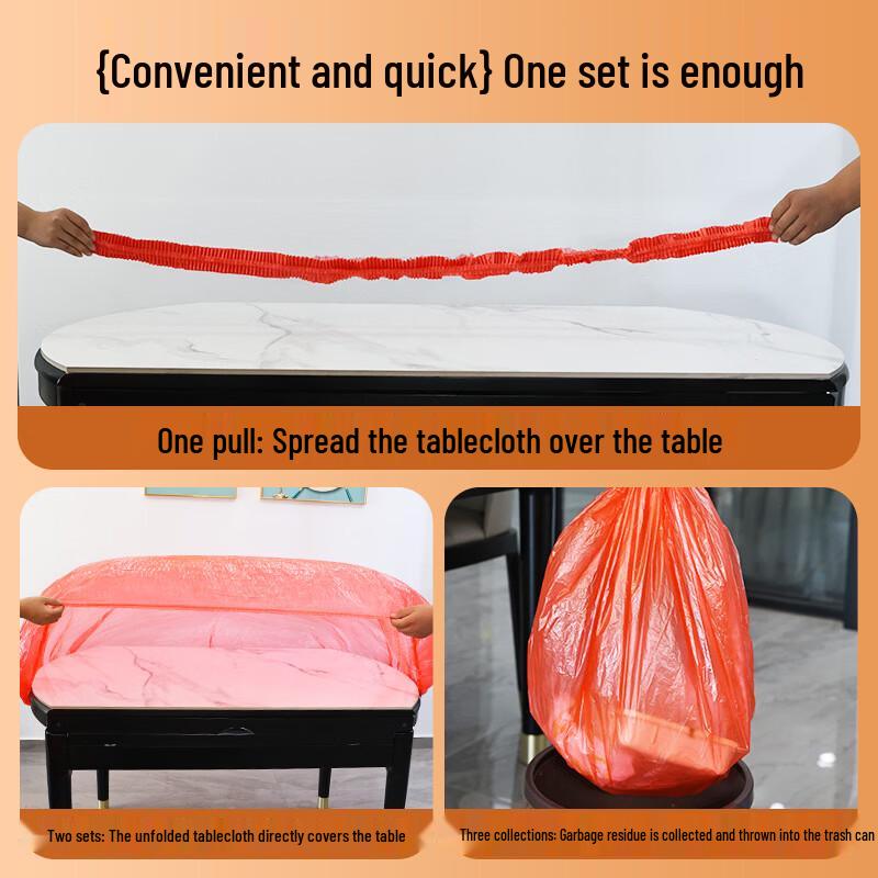 Disposable Elastic Drawstring Tablecloth - White, 1 Meter, 50 Count