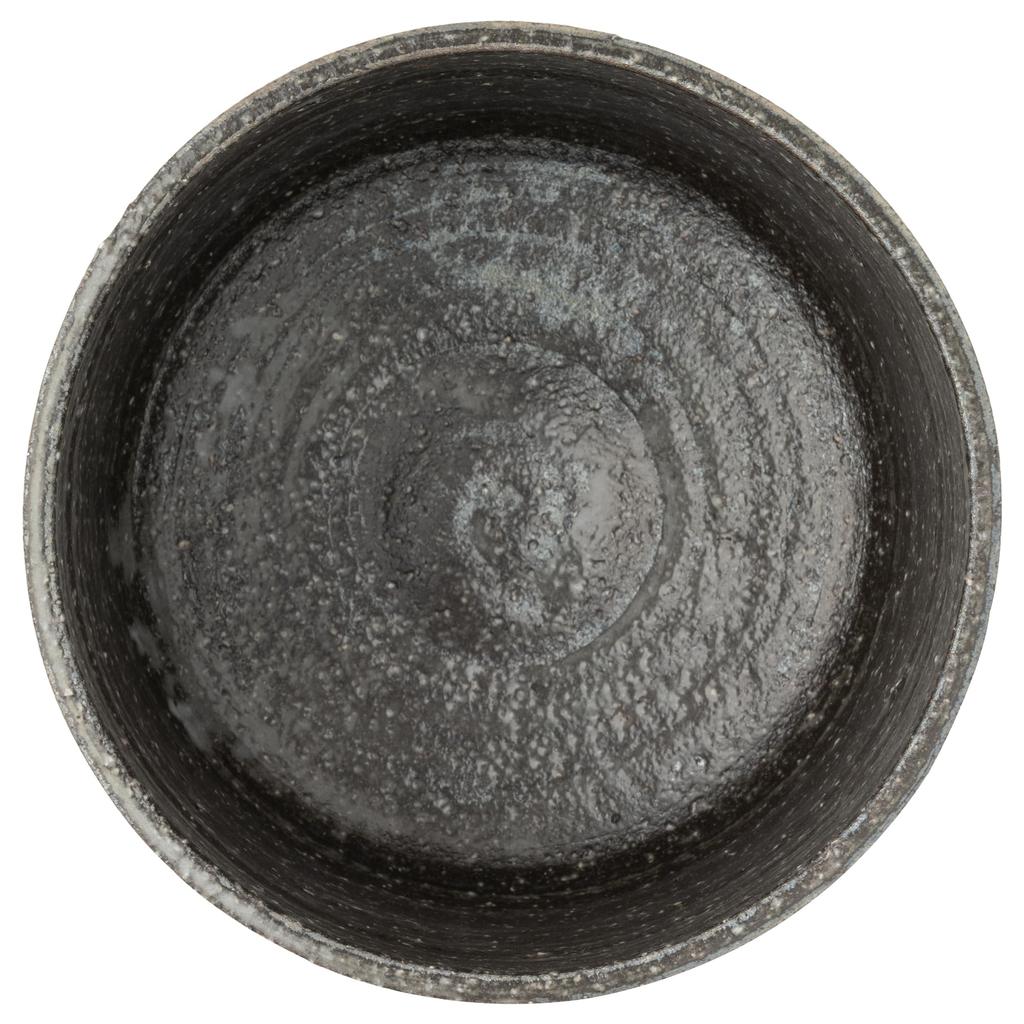 Marui Seito Shigaraki Ware Hechimon Matcha Tea Bowl, Diameter 11cm, Black Steel, Brown, MR-3-4119