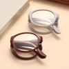 Portable Folding Reading Glasses for Men and Women Fashion Mini Presbyopic Glasses with Glasses Case Anti blue light 1.0x ~ 4.0x