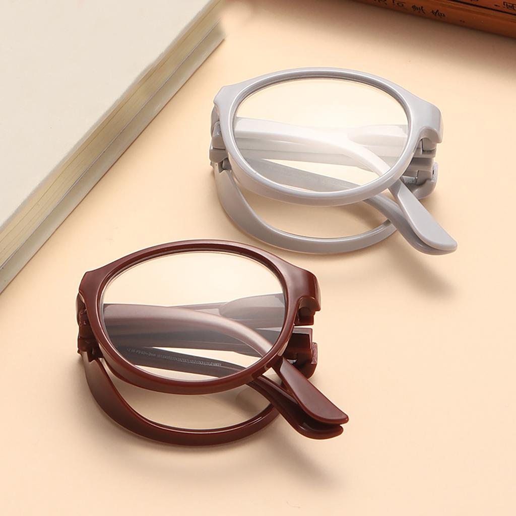 Portable Folding Reading Glasses for Men and Women Fashion Mini Presbyopic Glasses with Glasses Case Anti blue light 1.0x ~ 4.0x