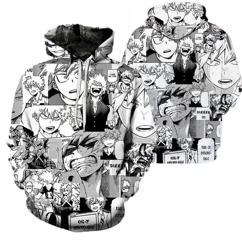 My Hero Academia 3d Print Unisex Hooded Sweater Shirt Stylish Pullover For Men And Women