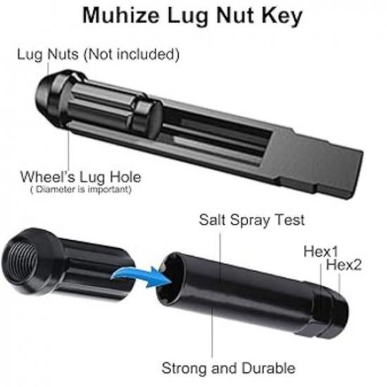 Splined Lug Nut Socket - 7 Spline Lug Nut Key & Sockets, 2 Piece Wheel Lock R