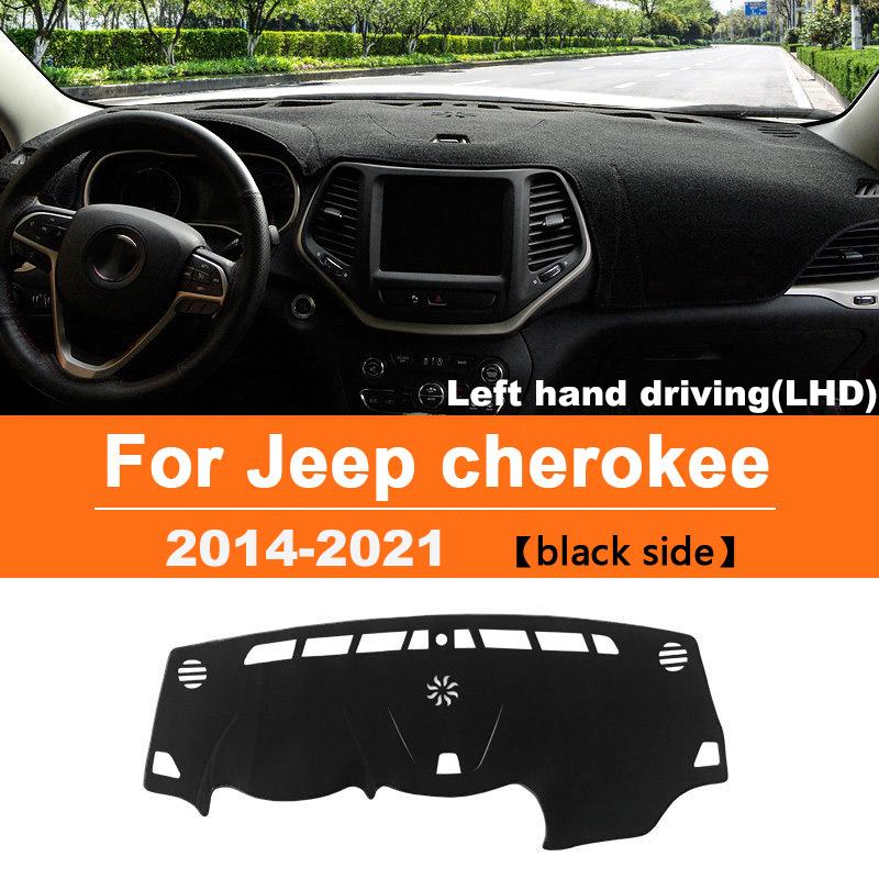 Dash Mat Dashmat Dashboard Cover Sun Shade Dash Board Cover Carpet For Jeep cherokee 2016 2017 2018    Accessories LHD Black Side