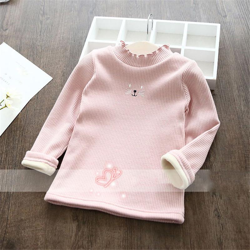 Fashion Girls Sweaters Winter Children Cartoon Kids Warm Velvet Thick Kids Sweater Girls Outwear