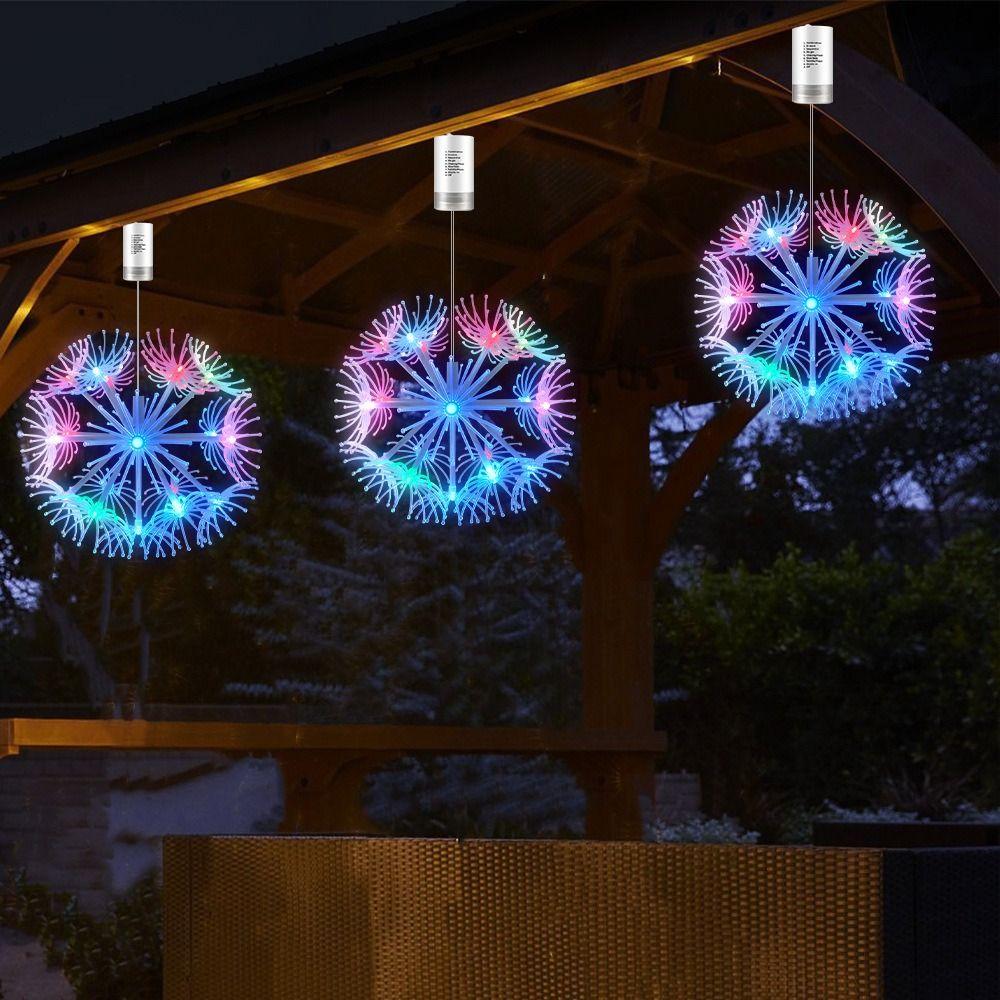 IP44 Solar Ground Pendant Lamps 19LED Starburst Lamp Fairy Lights LED Hanging Chandeliers  Party