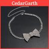 Collier Ras-du-cou Papillon Cristal d'Eau Avec Ornements Strassés Pour Femmes Bijoux de Mode