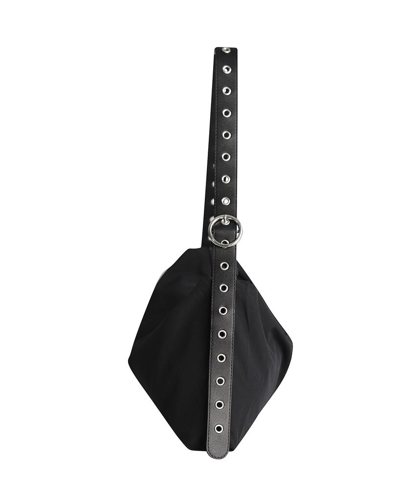Socharming Square Belt Shoulder Bag - Nylon Black