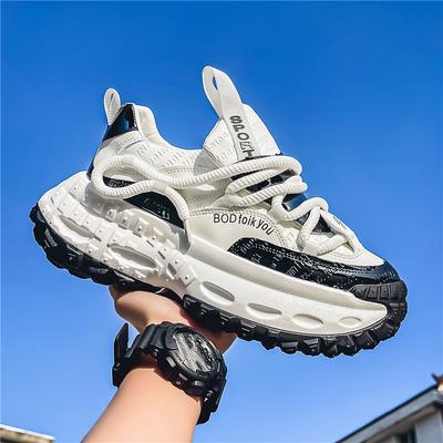 Fashion Men's Platform Casual Shoes Autumn New Fashion Lace Up Vintage Low Help Shoes Comfortable Height Increase Non Slip Sneakers