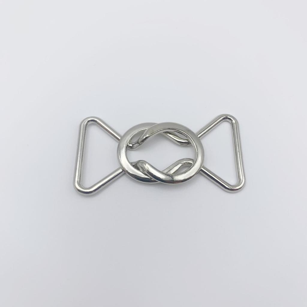 Minimalist Eight-Character Metal Alloy Buckle for Waist-Cinching and Curtain Tieback Accessories